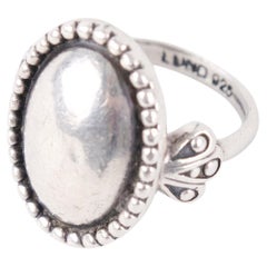 Ring In Sterling Silver 925 Marked Lund In Size 56