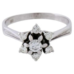 Ring in the Middle with Brilliant Approx. 0.26 Ct