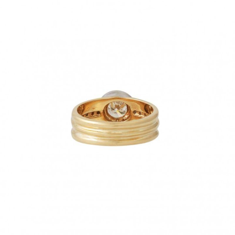 Ring in der Mitte mit Brillant ca. 1,03 Ct. O-P/P1 (Moderne) im Angebot
