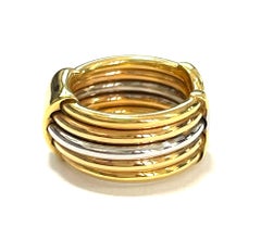 18 Karat Three-Color Gold Bands Ring