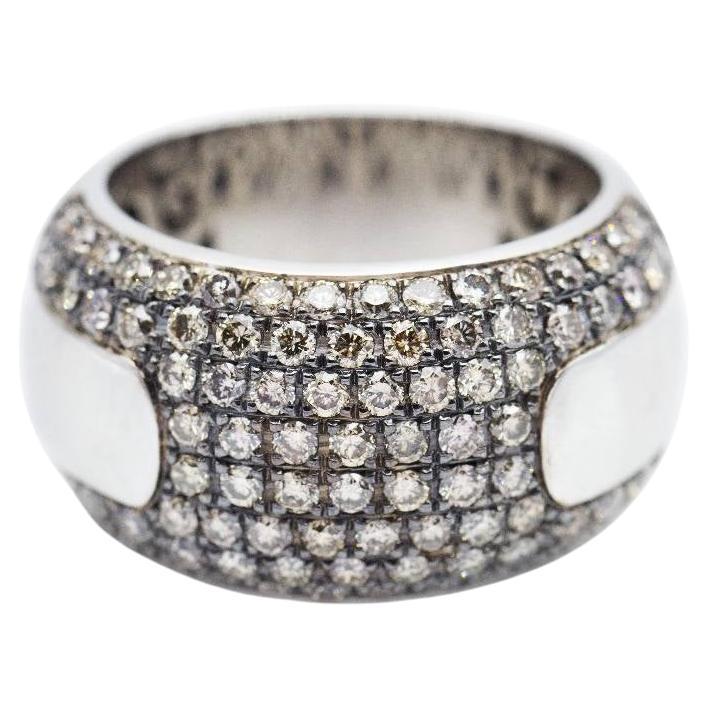 Ring in White and Rose Gold with Diamonds For Sale