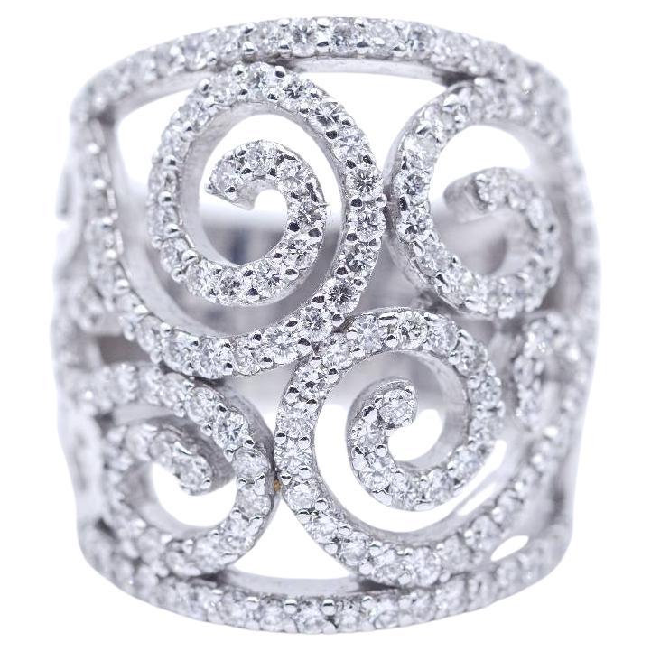 Ring in White Gold and Diamonds For Sale