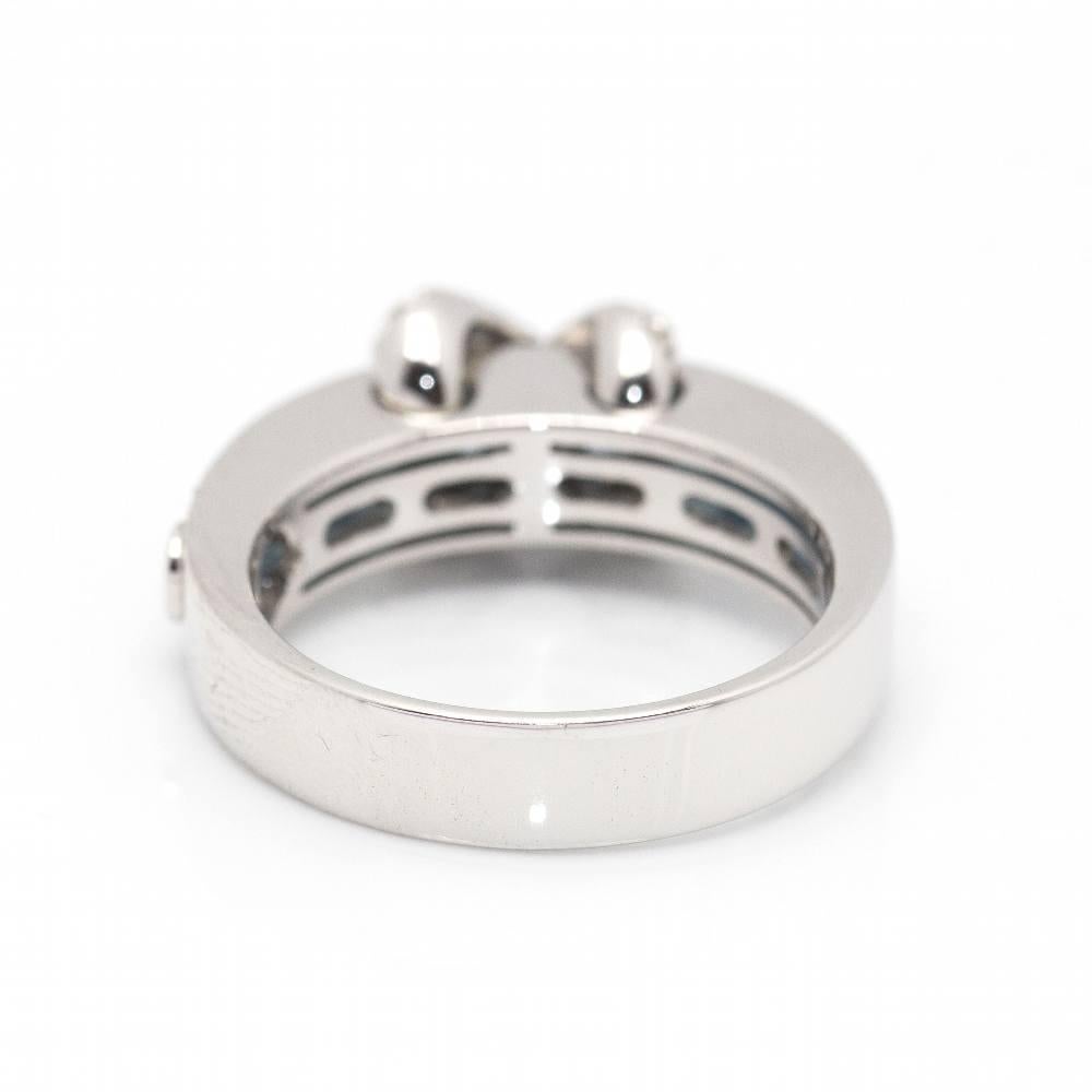 Ring in White Gold, Topazes and Diamonds In New Condition For Sale In Barcelona, CT