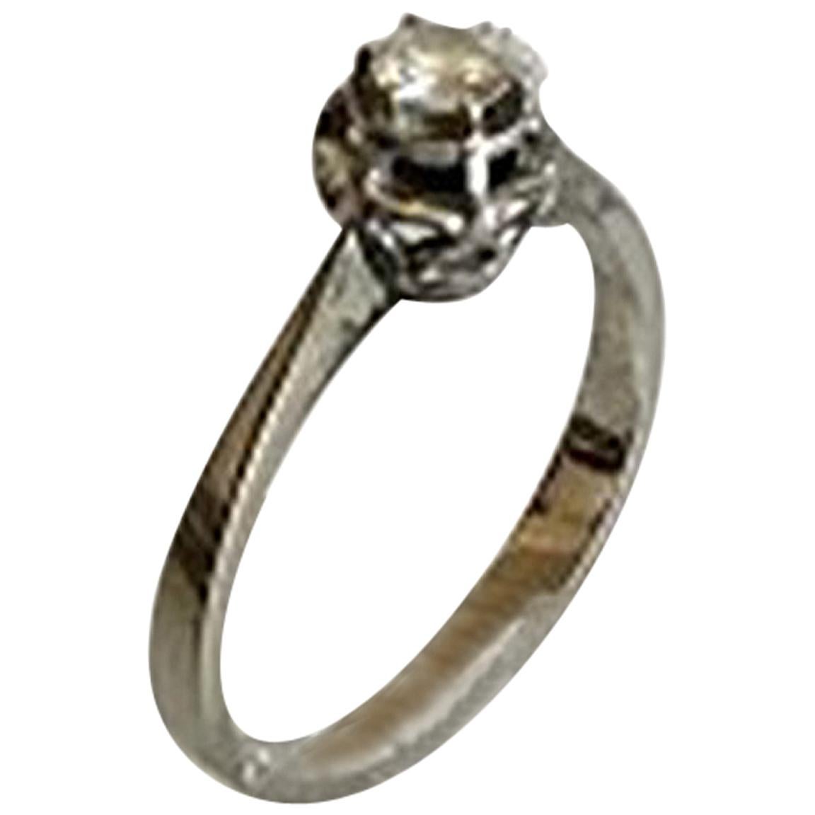 Ring in White Gold with Brilliant 18 Karat For Sale