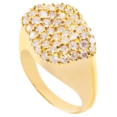 Ring aus Gelbgold und 1,37 Karat Diamanten
