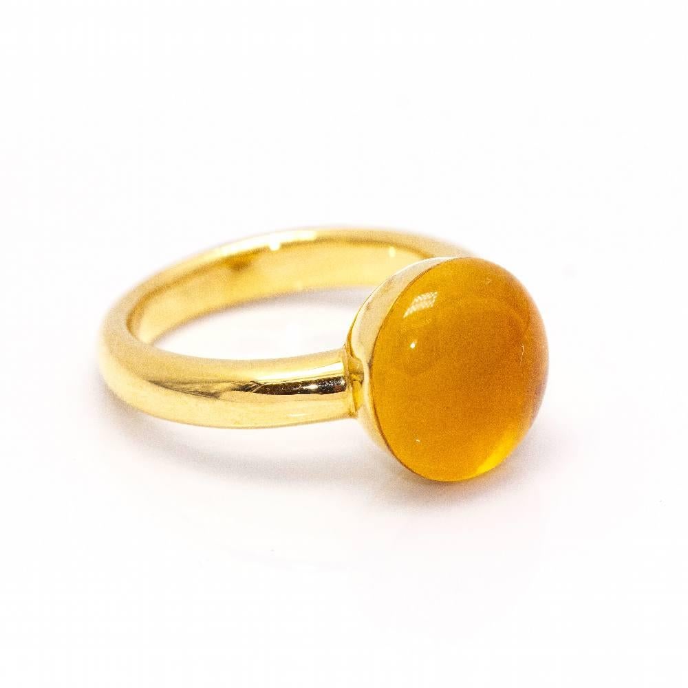 Bague en or jaune 6,28ct avec 1x citrine pour femme  Taille 14  Or jaune 18kt  8,66 grammes  Article neuf  Ref.D361611UZ