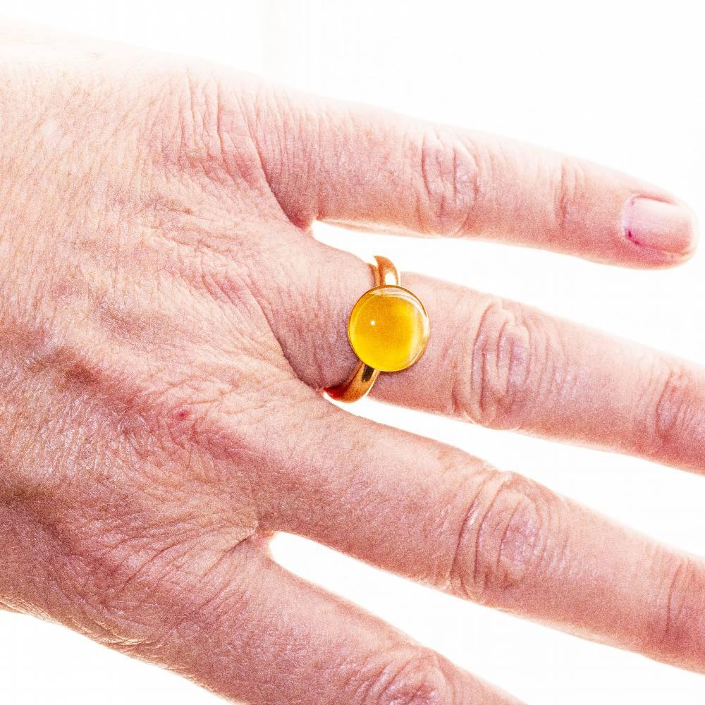Bague en or jaune et citrine en vente 1