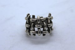 Ring, Intreccio, Sterling Silver, Luxury Elegant Gift, Handcrafted, Italy