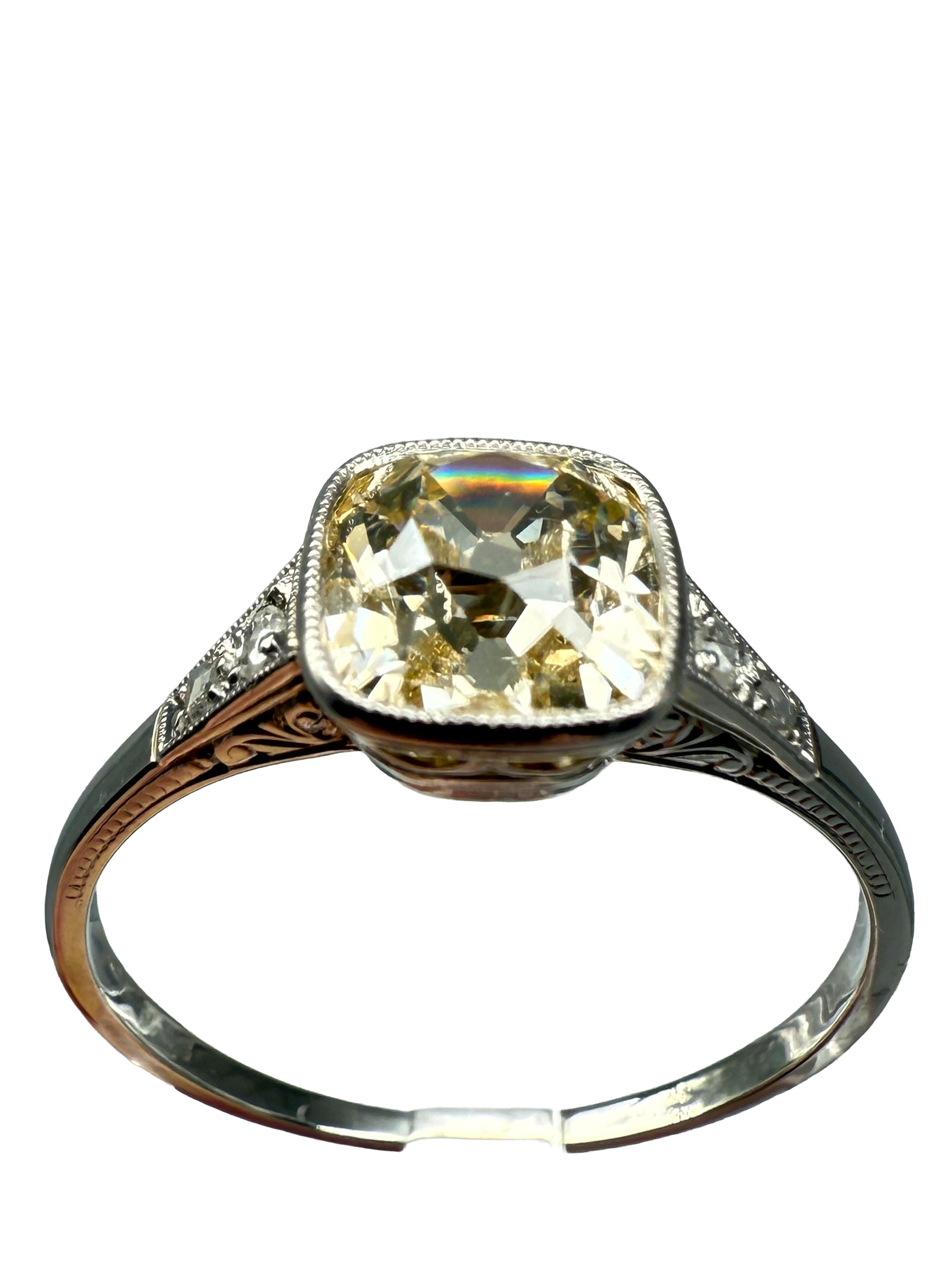 Anello in oro bianco 750 con diamanti e certificato In condizioni buone in vendita a Berlin, DE