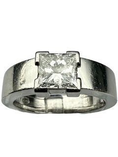 Ring made of 950 platinum with diamonds and certificate