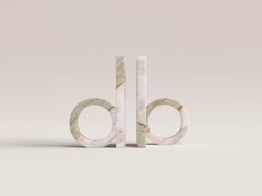 Ring Mini - Set of 2 Calacatta Macchia Vecchia  Marble Bookends