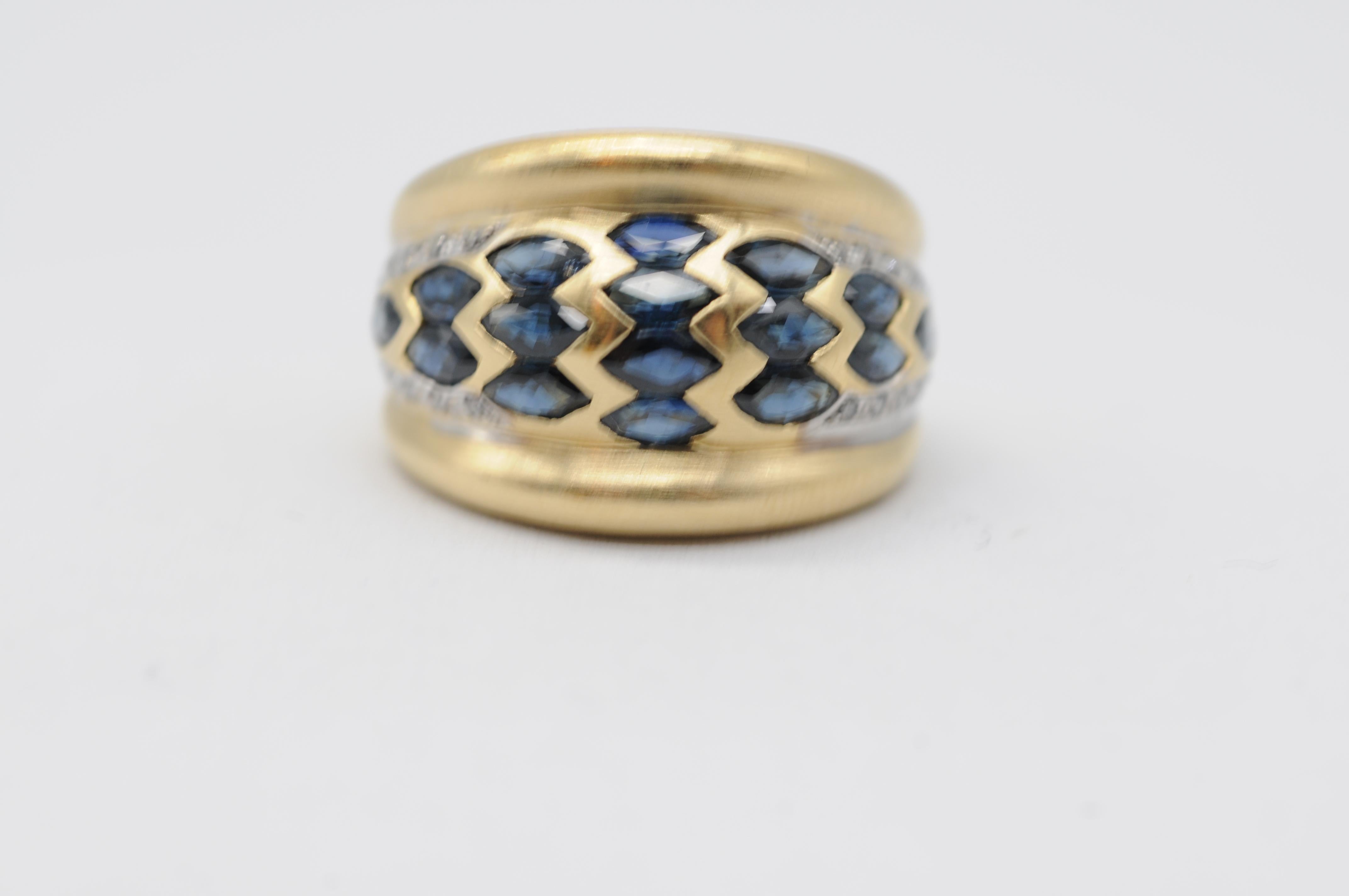 ring mit sapphire in gelbgold  For Sale 4
