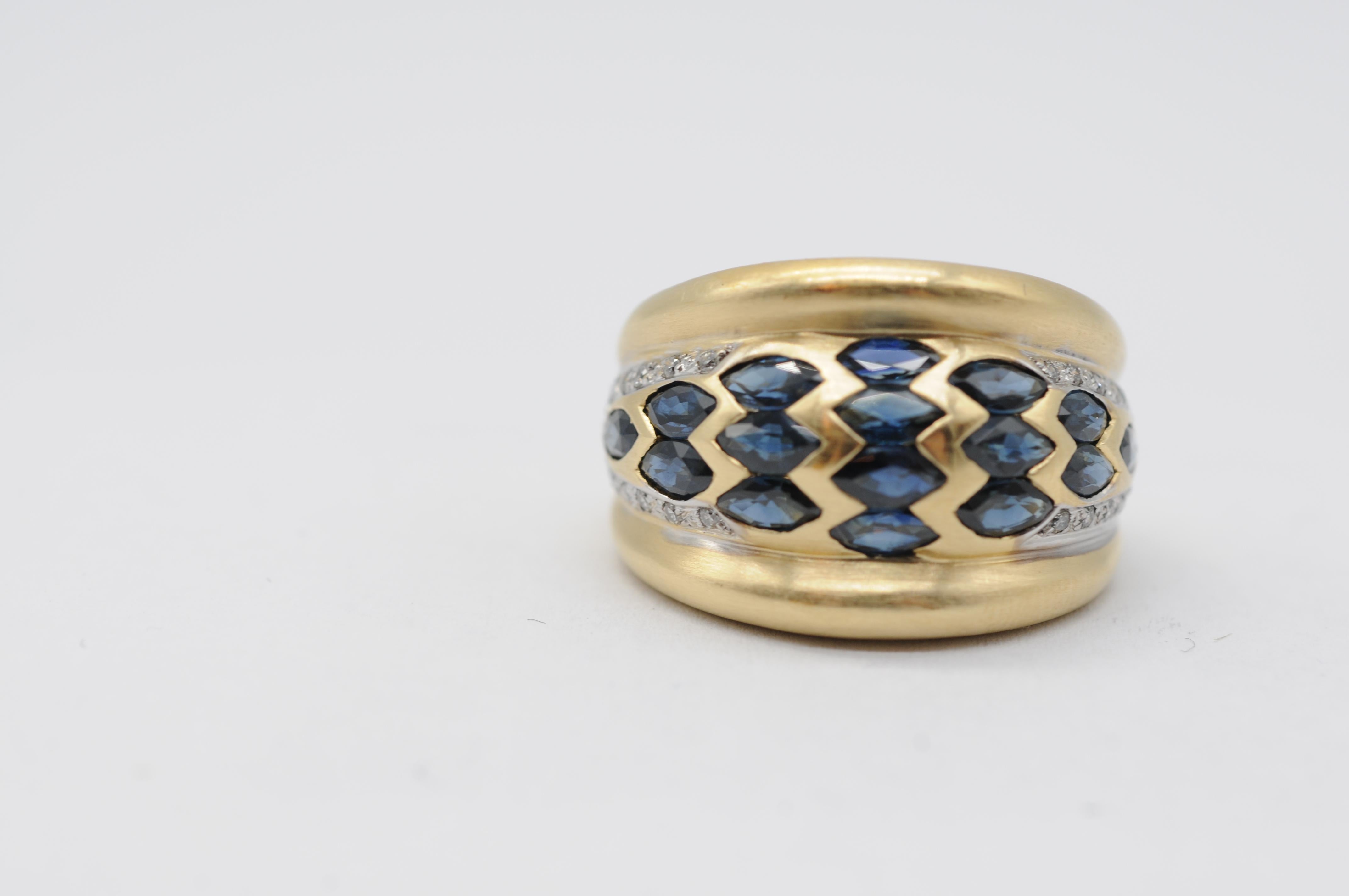 ring mit sapphire in gelbgold  For Sale 5