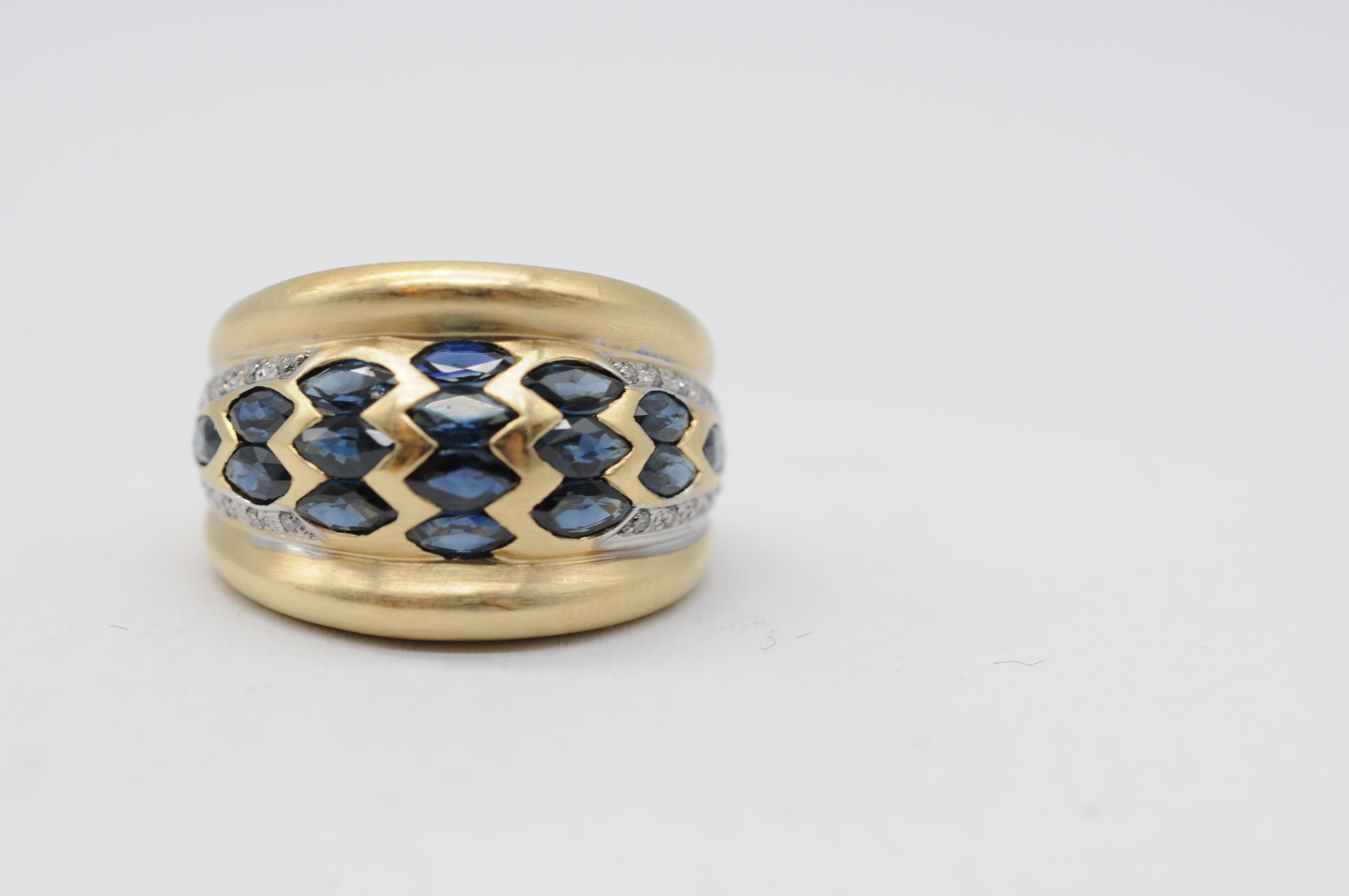 ring mit sapphire in gelbgold  For Sale 6