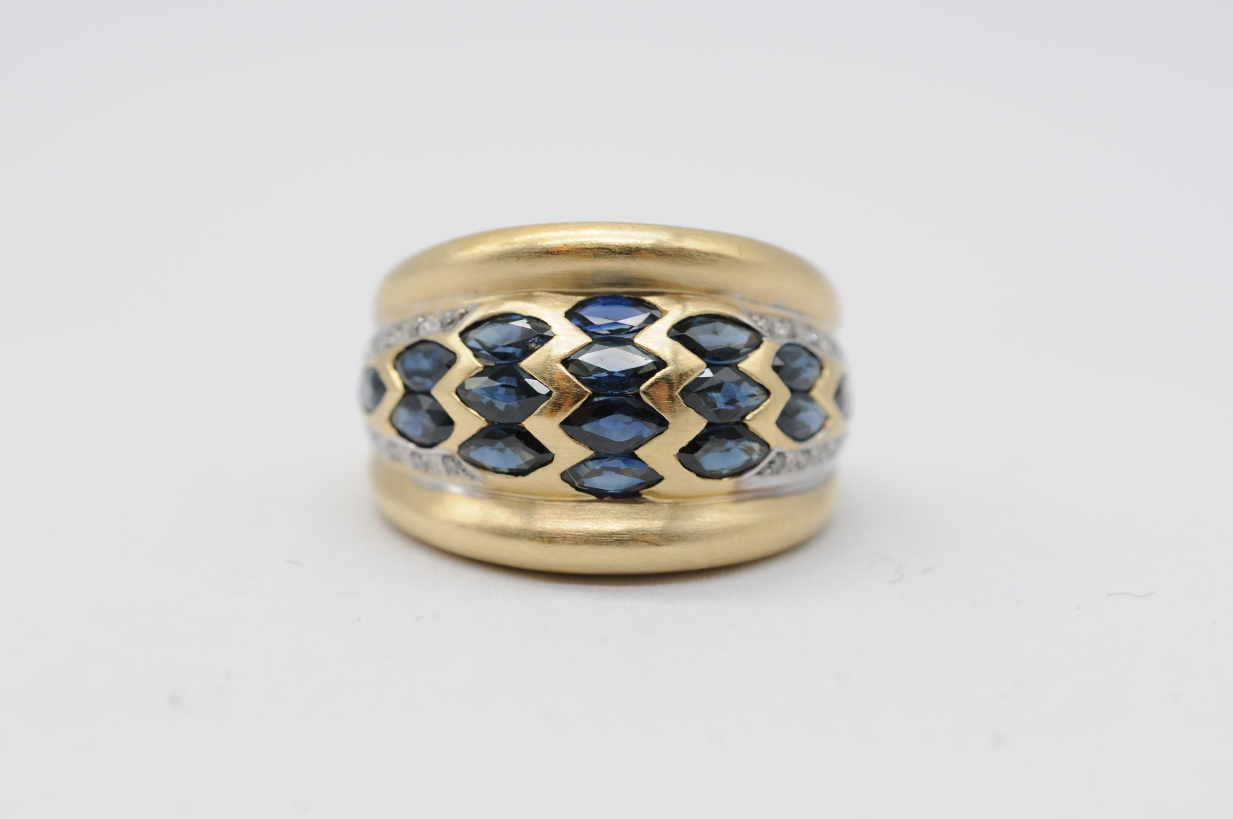 ring mit sapphire in gelbgold  For Sale 7