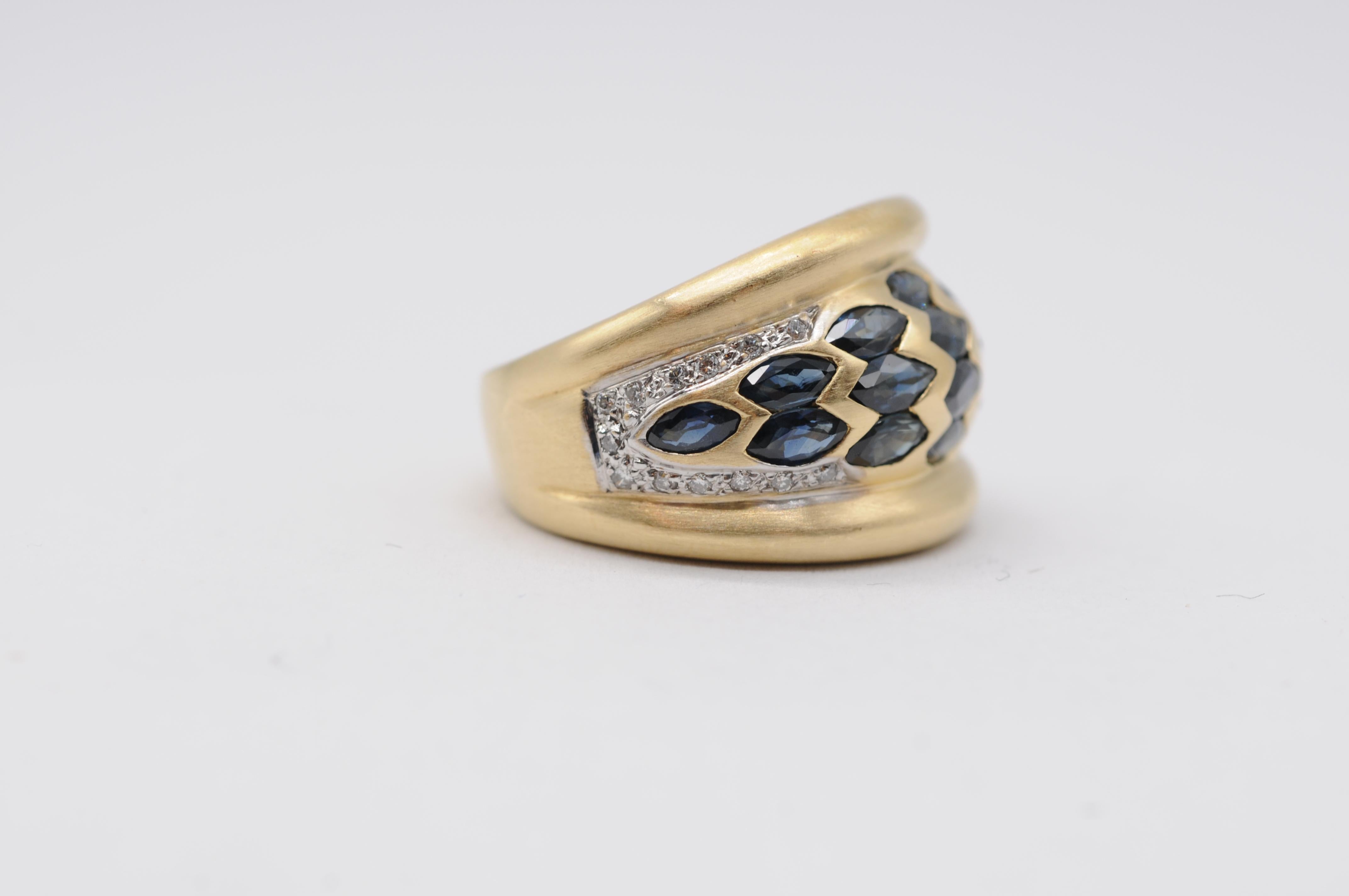 ring mit sapphire in gelbgold  For Sale 9