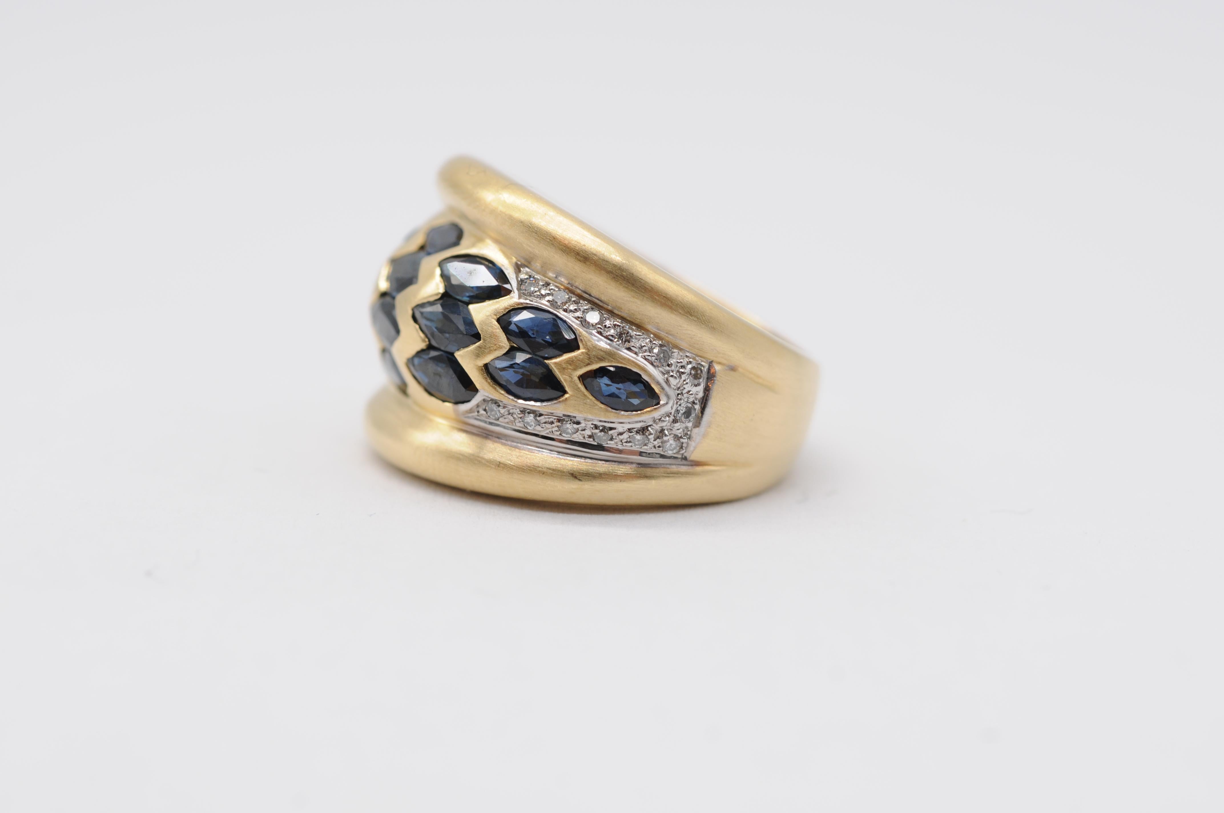 ring mit sapphire in gelbgold  For Sale 10
