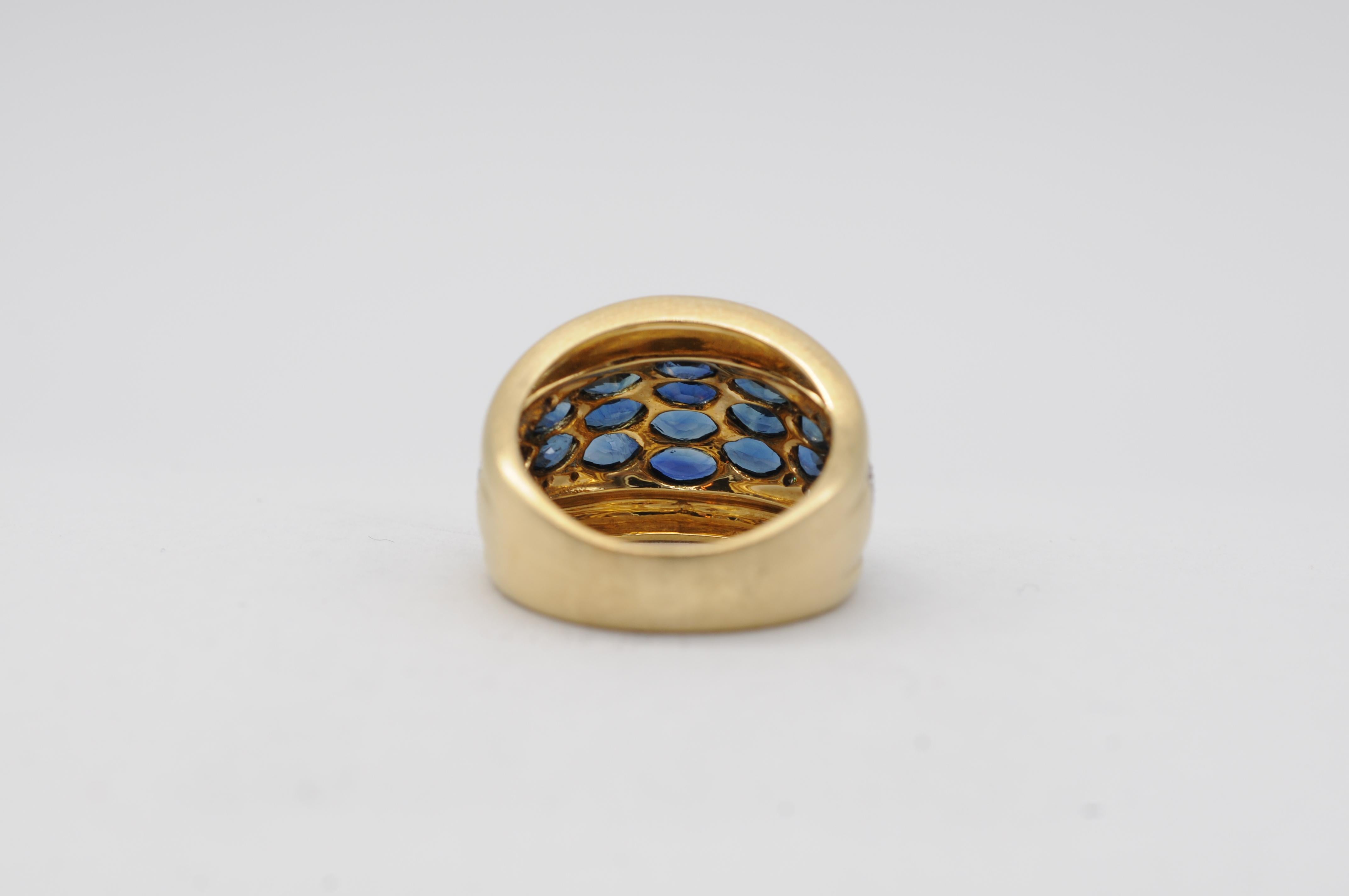 ring mit sapphire in gelbgold For Sale 11