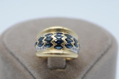 Ring mit Saphir in Gelbgold