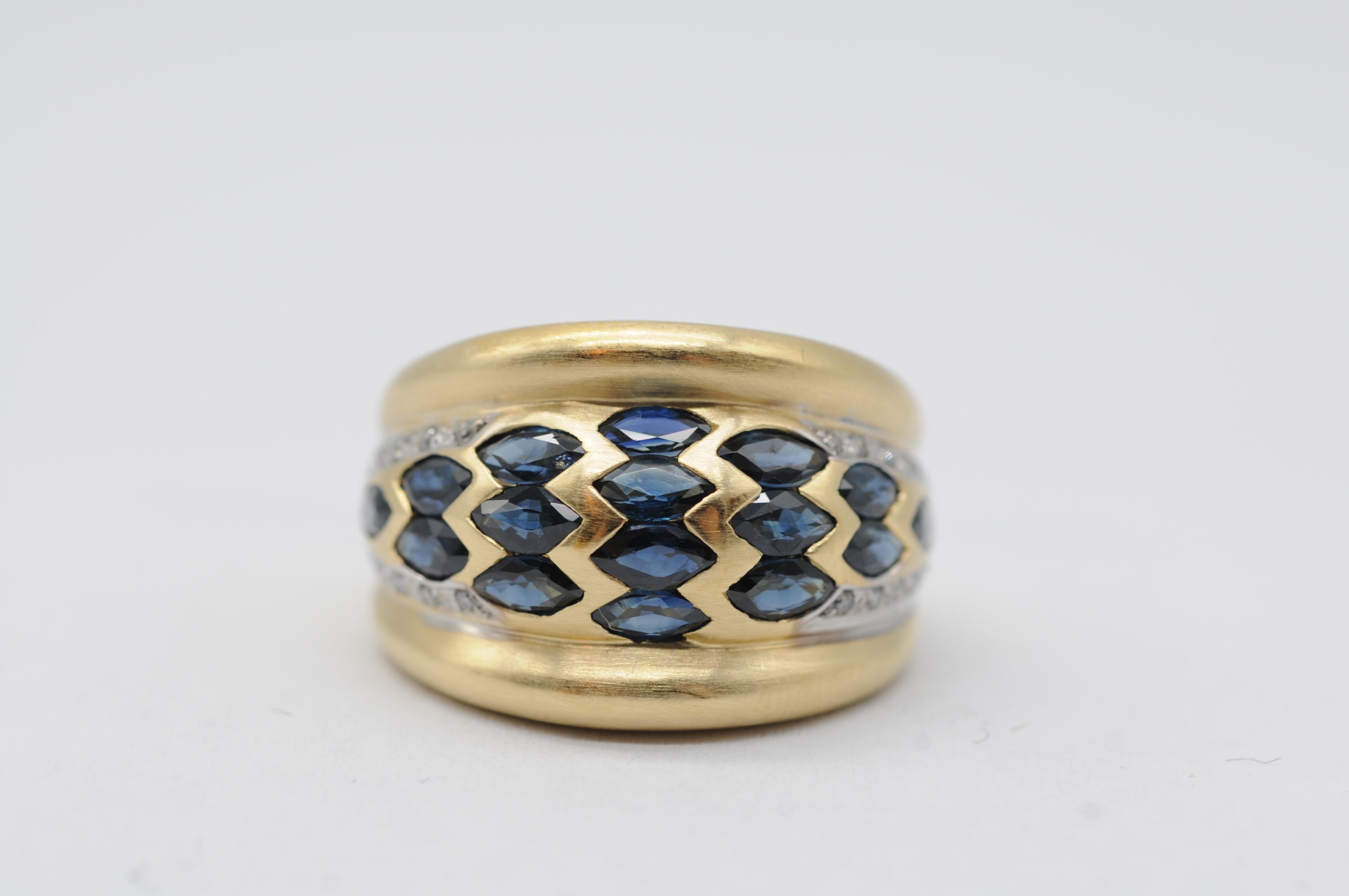 ring mit sapphire in gelbgold  For Sale 3