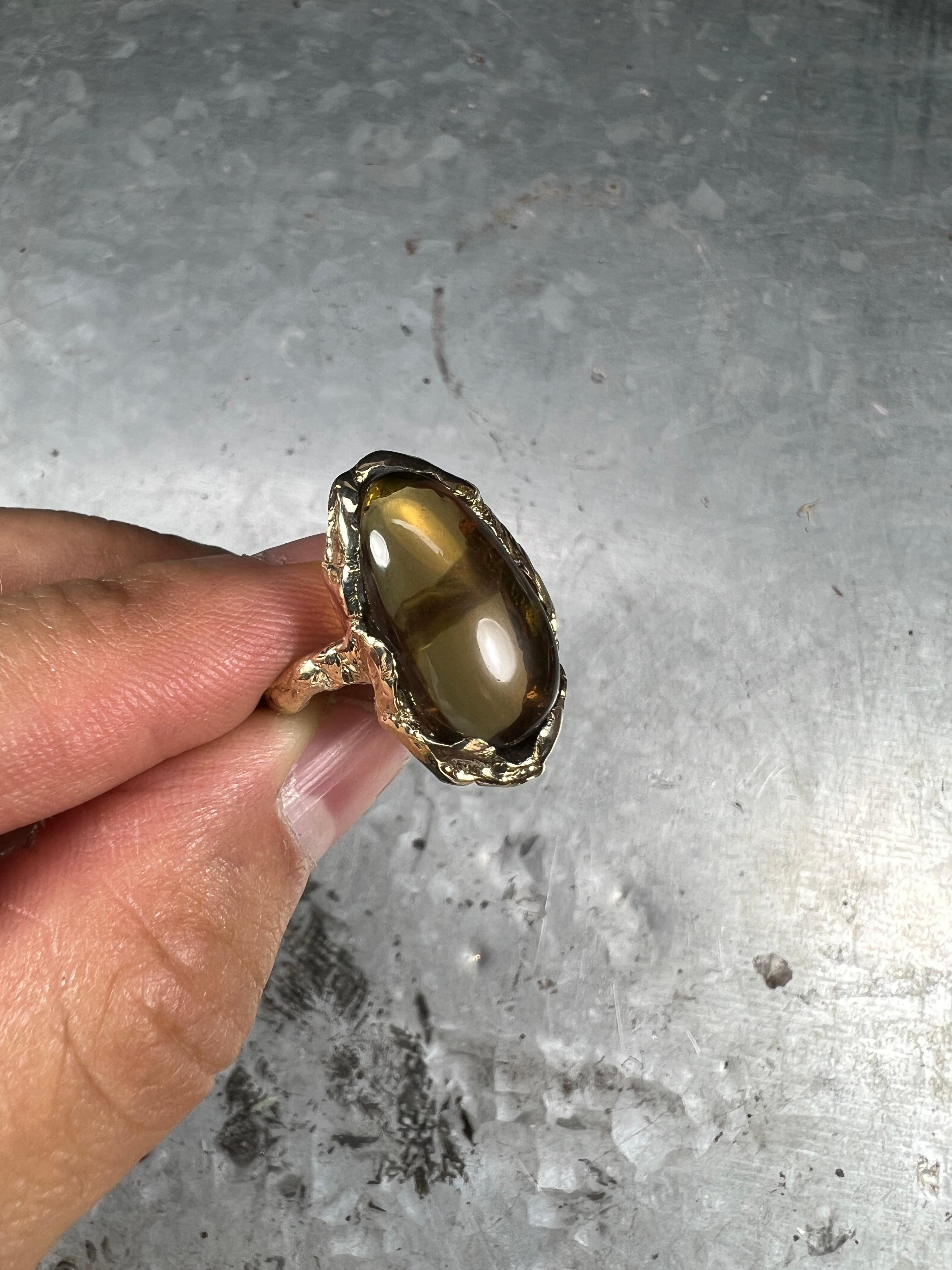 Ring of the Sun (10K, Honey Citrine) In New Condition In Queens, NY