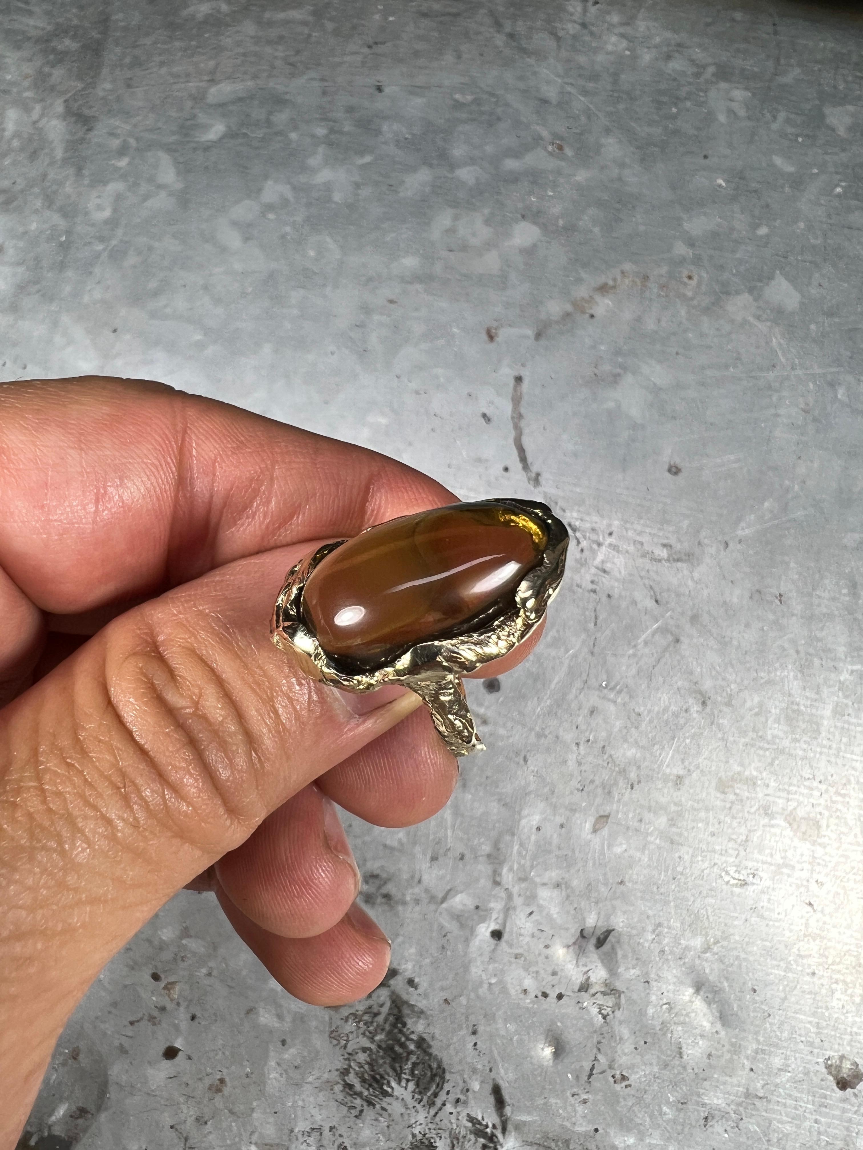 Women's or Men's Ring of the Sun (10K, Honey Citrine)