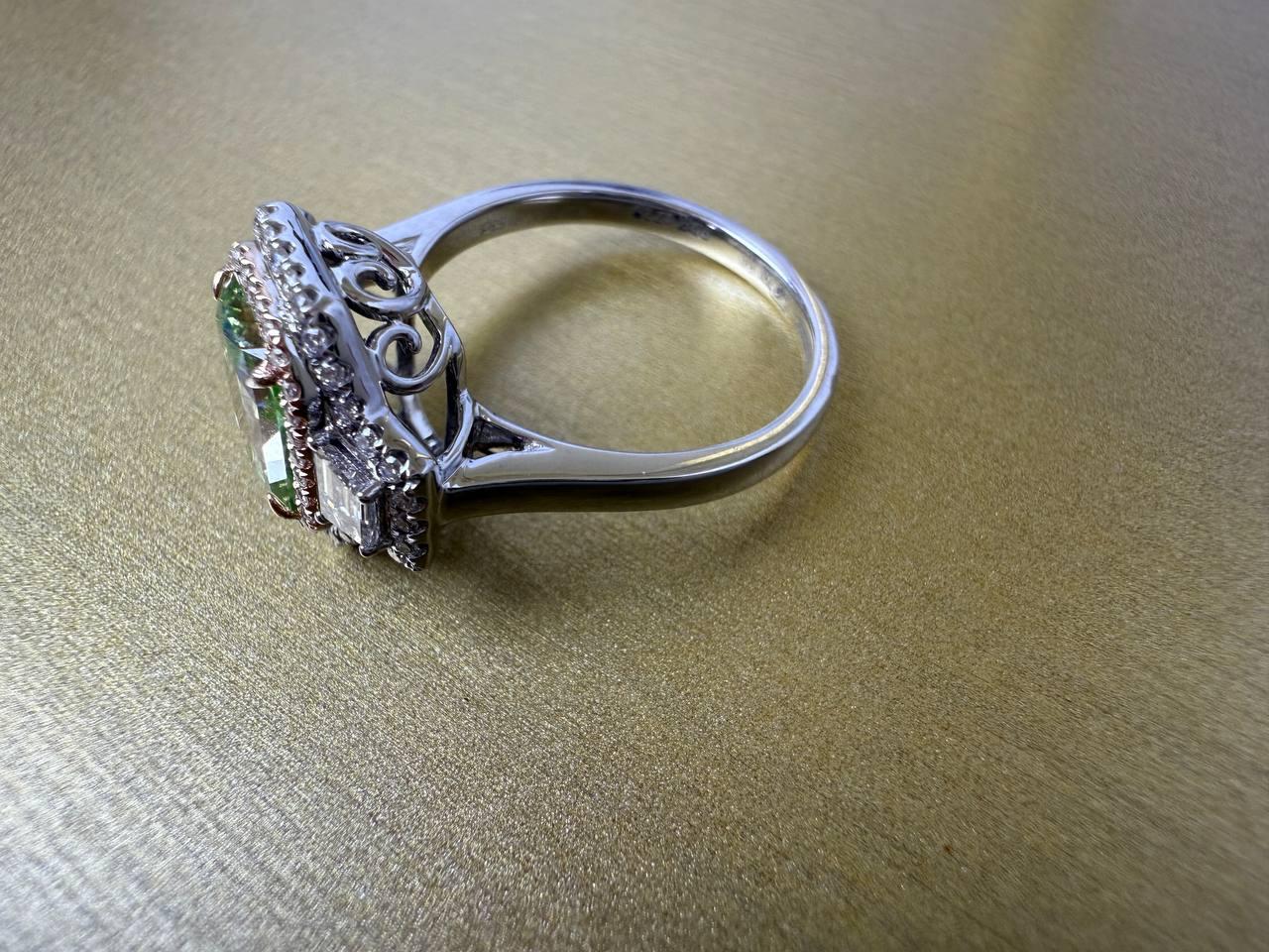 da uomo o donna Anello RalfDiamanti 2,02 ct Fancy marrone chiaro verdastro giallo/SI2 e bianco Multi in vendita