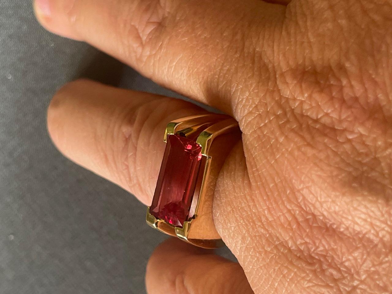 Artigiano ring red tourmaline in vendita