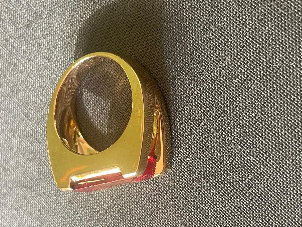 ring red tourmaline In condizioni ottime in vendita a Milan, IT