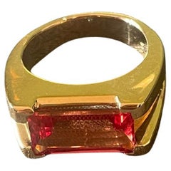 ring red tourmaline