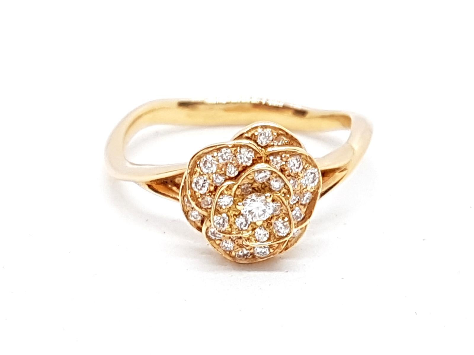 gold ring with rose design