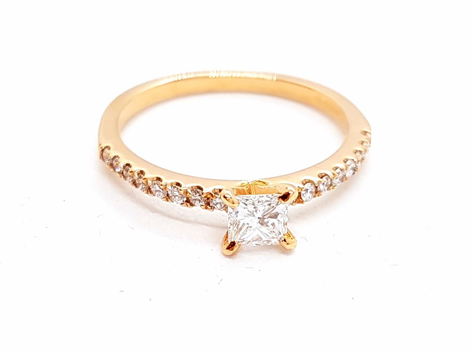 Ring Rose GoldDiamond In New Condition For Sale In PARIS, FR