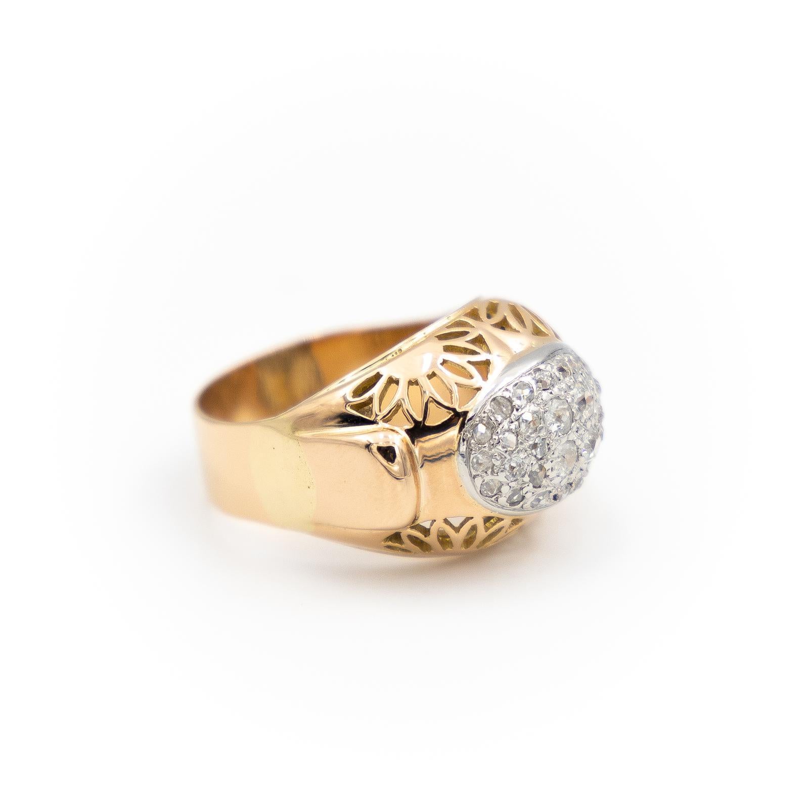 Ring Rose GoldDiamant (Alteuropäischer Schliff) im Angebot