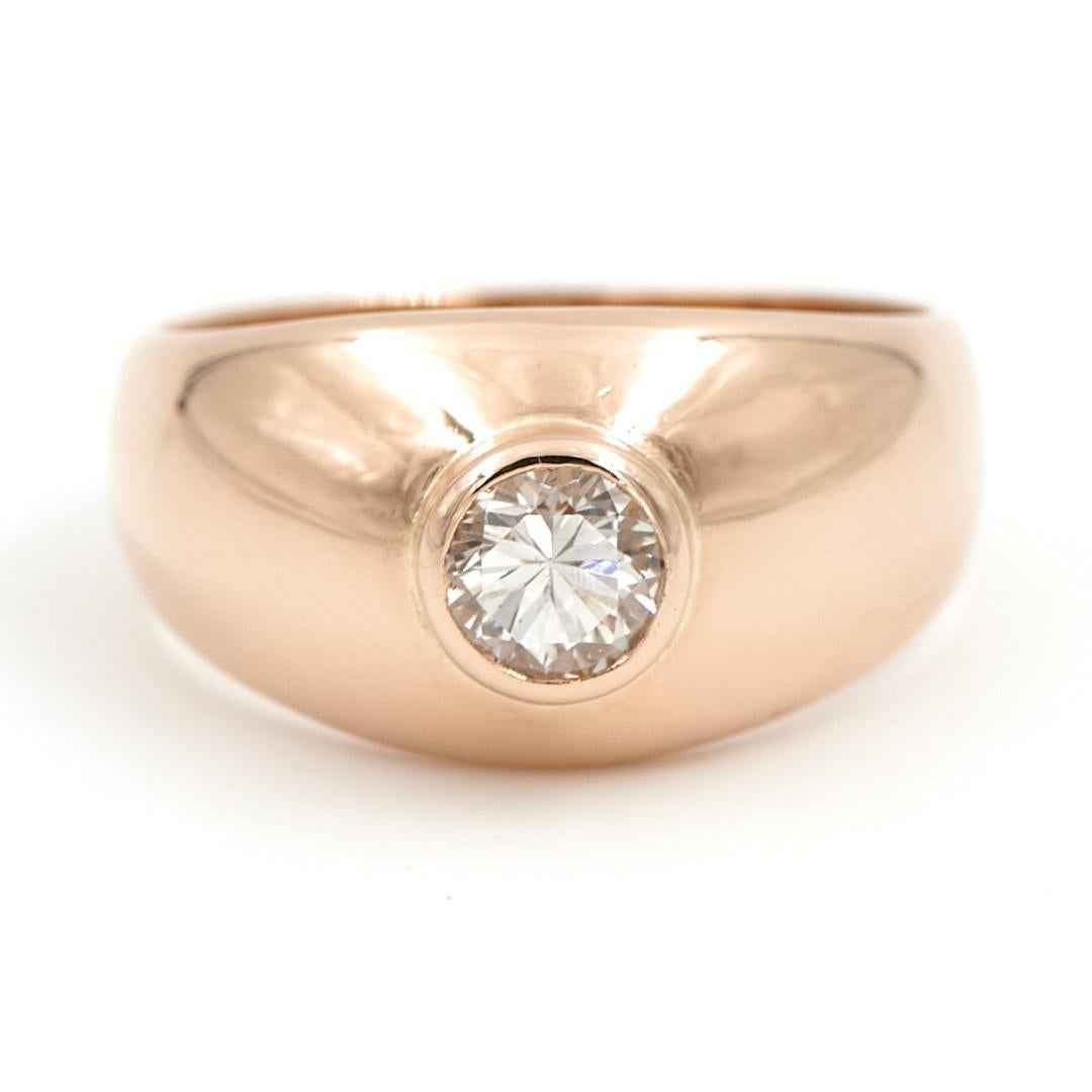 Brilliant Cut Ring Rose Gold  Diamond For Sale