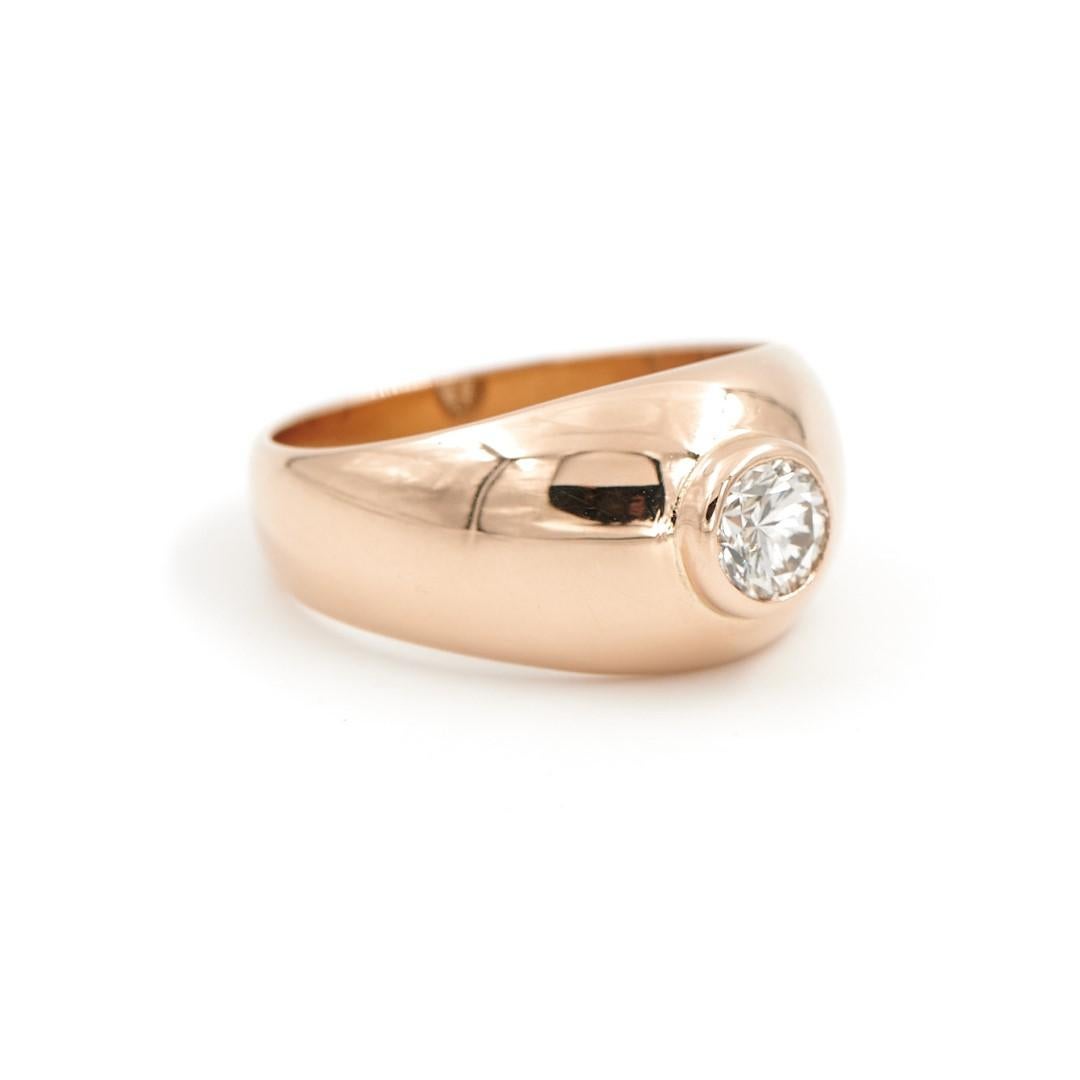 Ring Rose Gold  Diamond In Excellent Condition For Sale In PARIS, FR