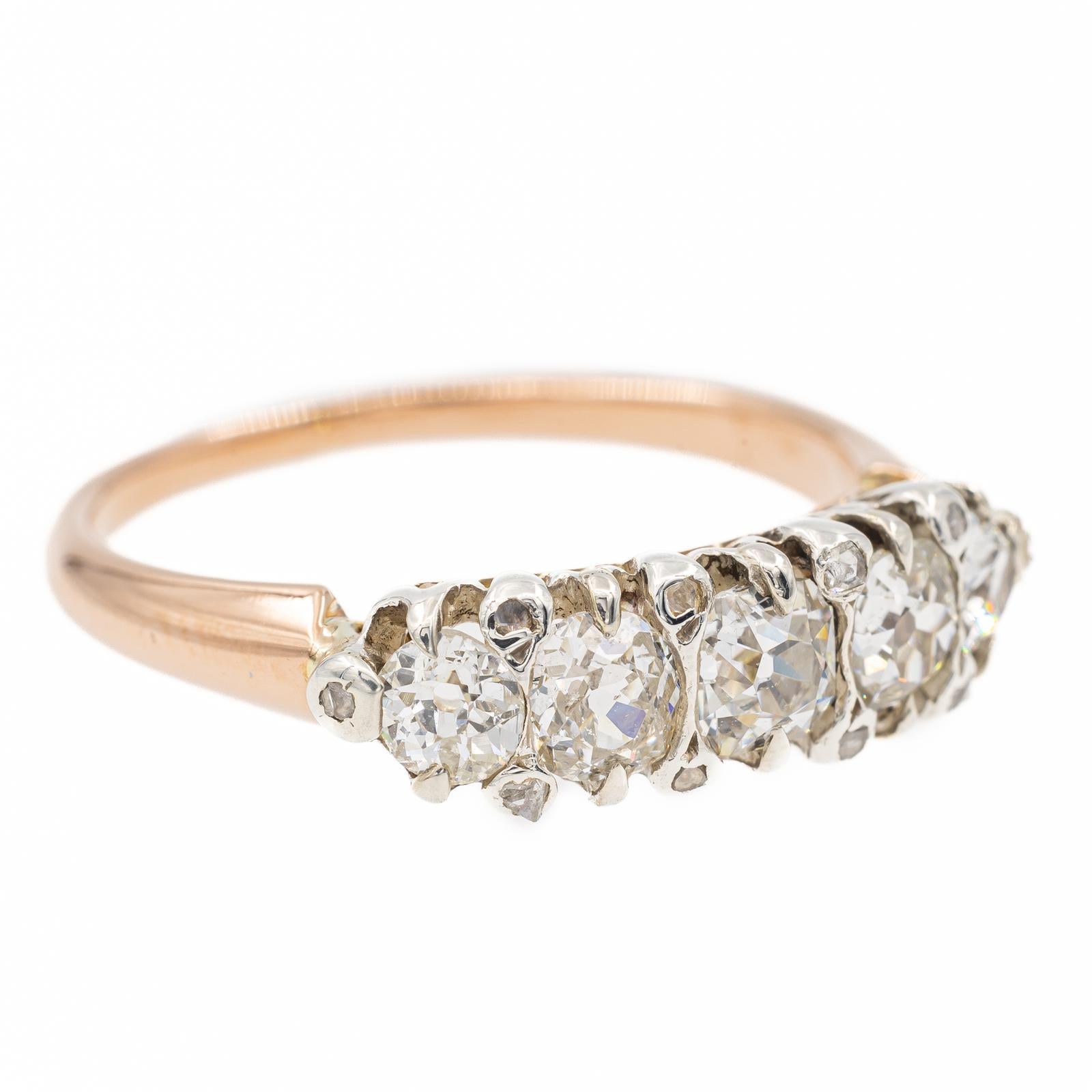 Ring aus Roségold mit Diamanten im Angebot 2