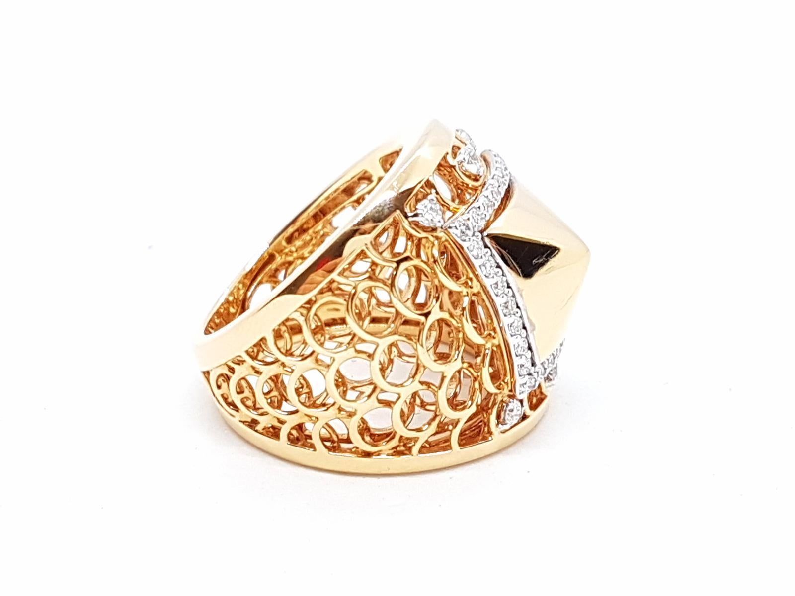 Ring aus Roségold mit Diamanten im Angebot 4