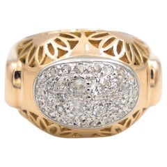 Vintage Ring Rose Gold Diamond