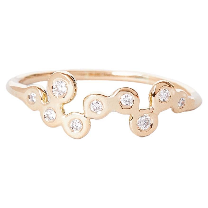 Ring Selene in 18k gold with diamonds For Sale