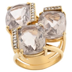 ring set in 18k yellow gold by Brazilian designer "Carla Amorim" Topaz