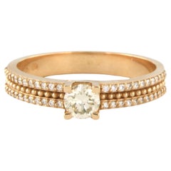 Ring set with brilliant cut diamonds uo to 0.48ct 18k pink gold