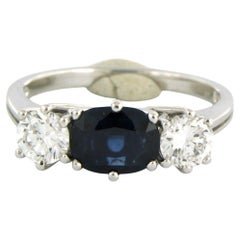 Ring mit Saphiren bis zu 1,00 ct und Diamanten im Brillantschliff 0,80 ct aus 18 Karat Gold