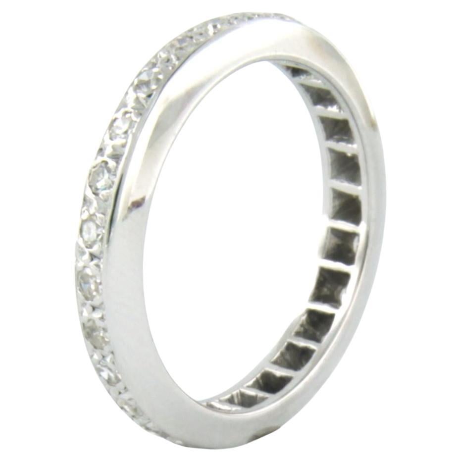 Anillo engastado con diamantes talla única 0,47 ct, oro blanco 18k