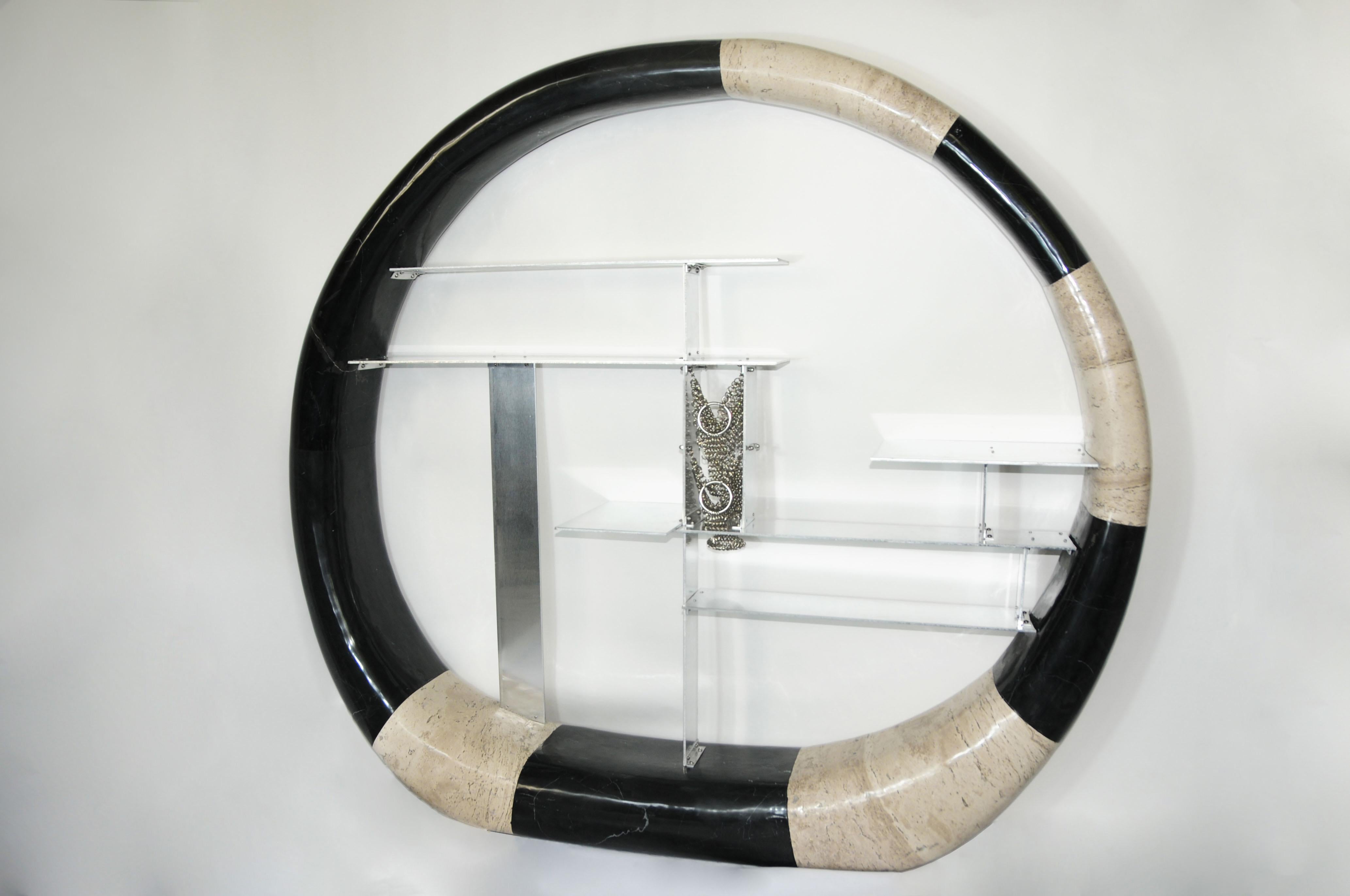 Ring Shelf in Laquer Wood In New Condition For Sale In Ciudad de México, CDMX