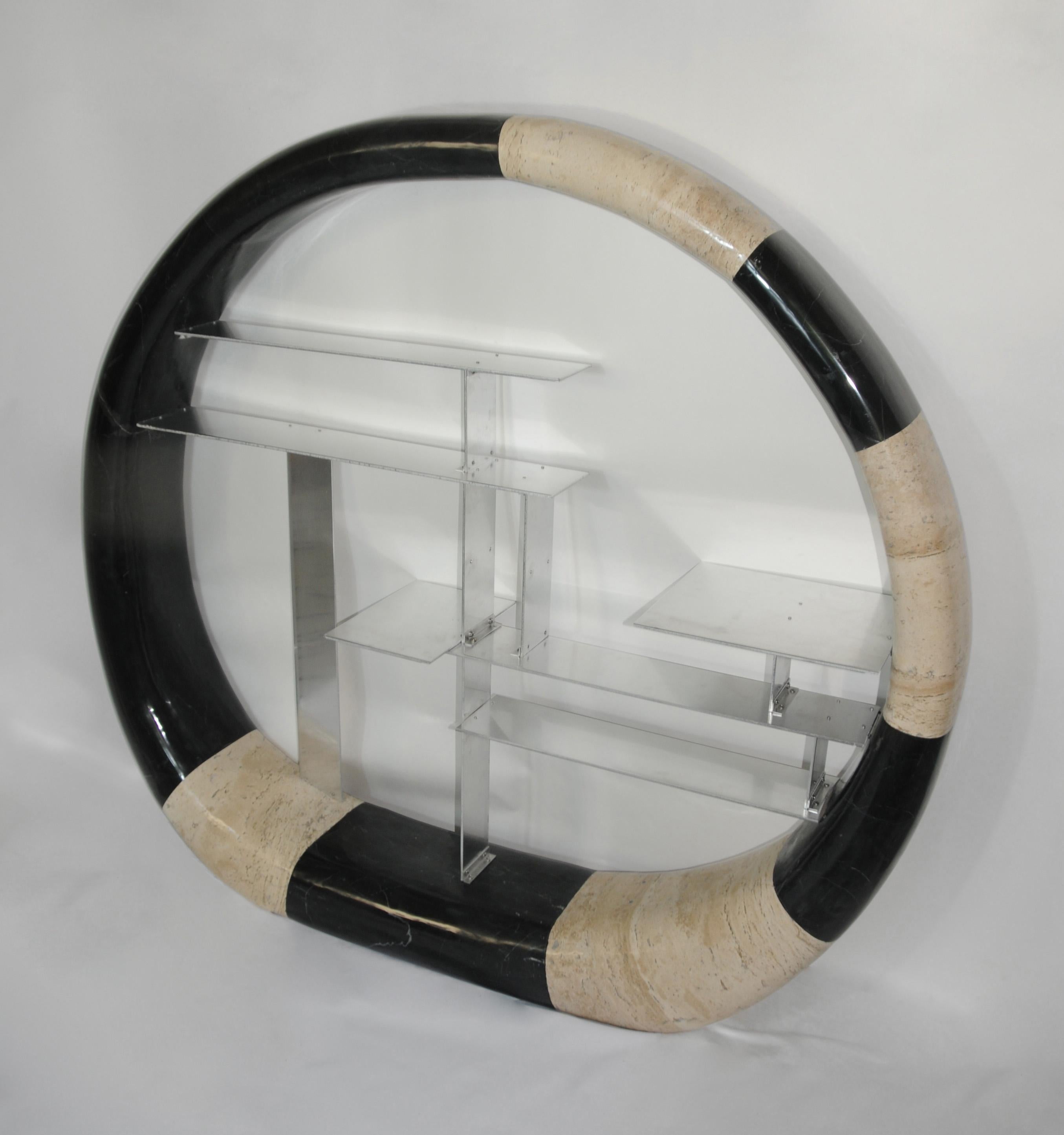 Contemporary Ring Shelf in Laquer Wood For Sale