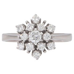 Ring 'Snowflake' with 13 Brilliant