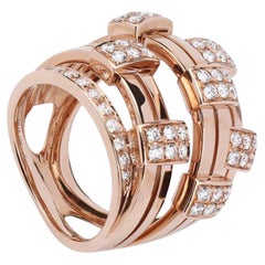 Ring Staking Gold with Diamonds