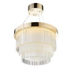 Ring Triedro Venetian Glass Chandelier