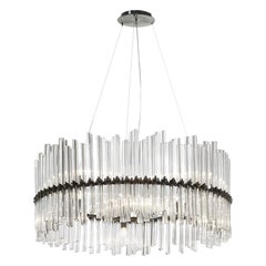 Ring Triedro Venetian Glass Chandelier