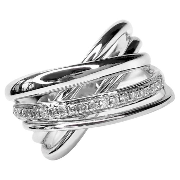 For Sale:  Ring Trinity White Gold with Diamonds